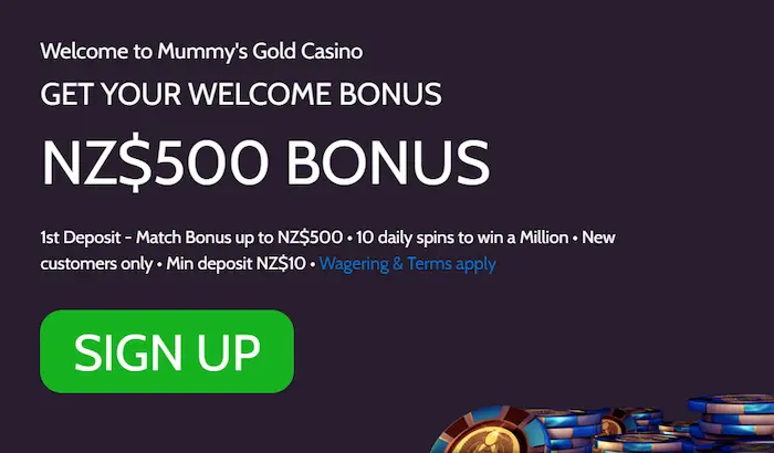 Mummys Gold Casino bonuses